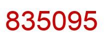 Number 835095 red image