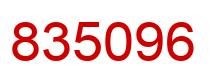 Number 835096 red image