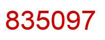 Number 835097 red image