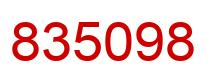 Number 835098 red image