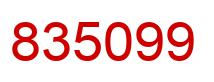 Number 835099 red image