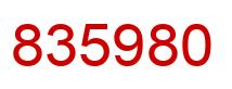 Number 835980 red image