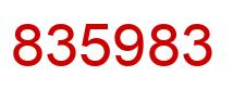 Number 835983 red image