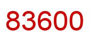 Number 83600 red image