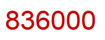 Number 836000 red image