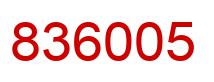 Number 836005 red image