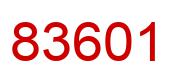 Number 83601 red image