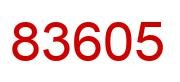 Number 83605 red image