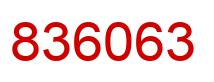Number 836063 red image