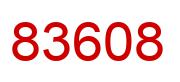 Number 83608 red image