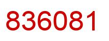 Number 836081 red image