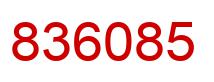 Number 836085 red image