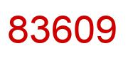 Number 83609 red image