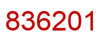 Number 836201 red image