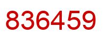 Number 836459 red image