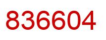 Number 836604 red image
