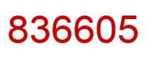 Number 836605 red image