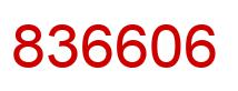 Number 836606 red image