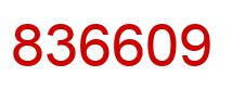 Number 836609 red image