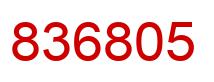 Number 836805 red image