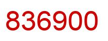Number 836900 red image