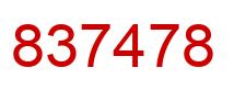 Number 837478 red image