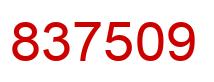 Number 837509 red image