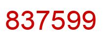 Number 837599 red image