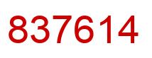 Number 837614 red image