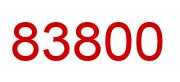 Number 83800 red image