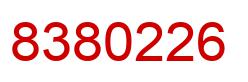 Number 8380226 red image