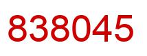 Number 838045 red image
