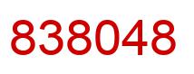 Number 838048 red image