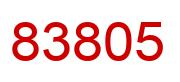 Number 83805 red image