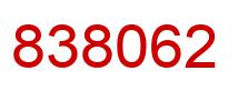 Number 838062 red image