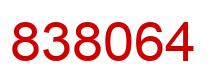 Number 838064 red image