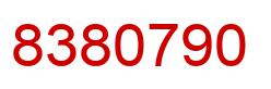 Number 8380790 red image