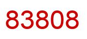 Number 83808 red image