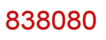 Number 838080 red image