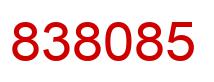 Number 838085 red image