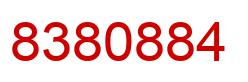 Number 8380884 red image