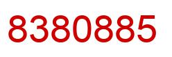 Number 8380885 red image