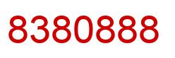 Number 8380888 red image