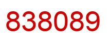 Number 838089 red image