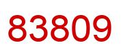 Number 83809 red image