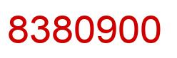 Number 8380900 red image