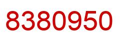 Number 8380950 red image
