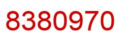 Number 8380970 red image