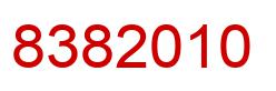 Number 8382010 red image