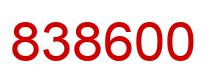 Number 838600 red image